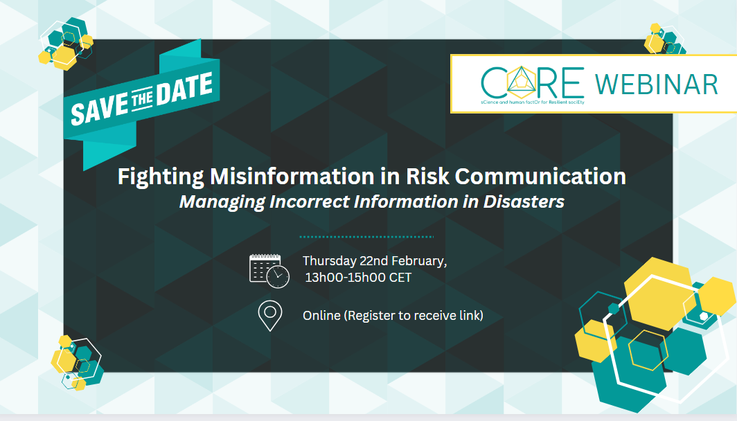 CORE UPCOMING WEBINAR ON THE TOPIC OF MISINFORMATION